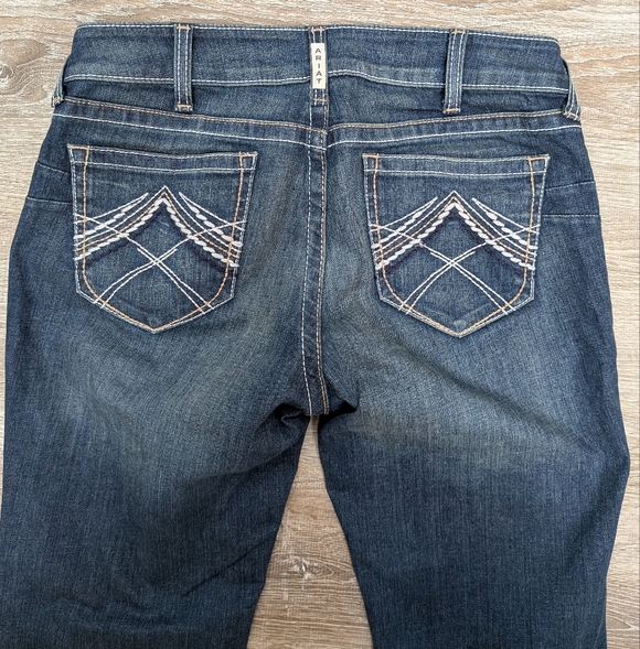 Ariat R.E.A.L. Mid Rise Bootcut Rosey Whipstitch Jeans Lakeshore Size 32 Long - Picture 13 of 14